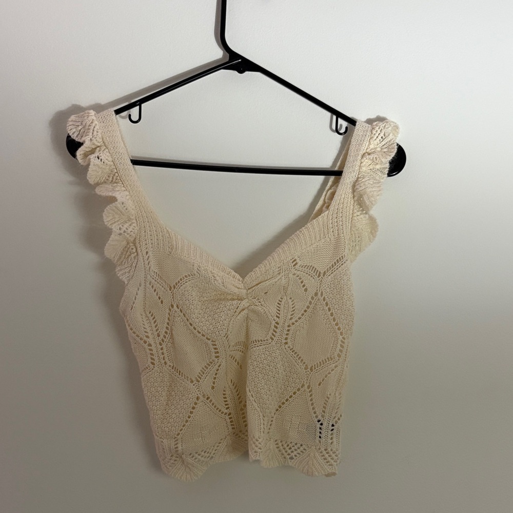 SHEIN Cream Knit Top